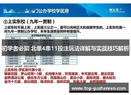 初学者必知 北单4串11投注玩法详解与实战技巧解析